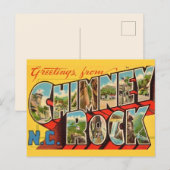 Vintag Chimney Rock NC Postkarte (Vorne/Hinten)