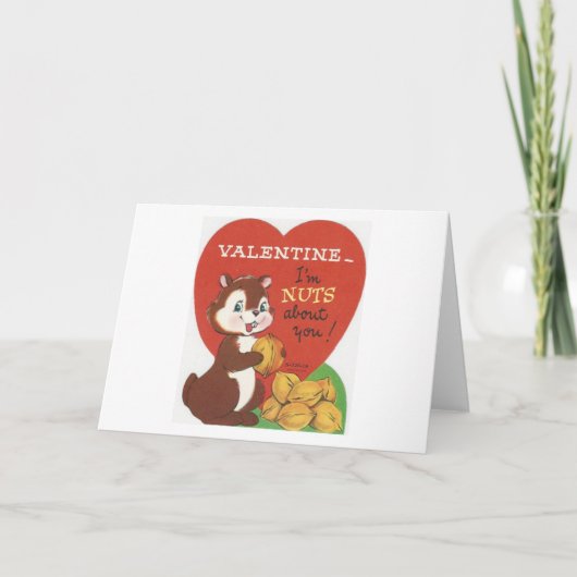Vintag Chipmunk Valentine Feiertagskarte (Vorderseite)