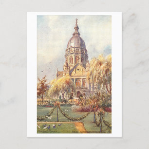 Vintag Christ Church Mainz Deutschland Postkarte