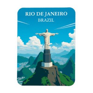 Vintag Christ the Redeemer Rio Brasilien Reisen Magnet
