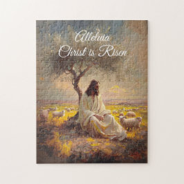 Vintag Christus ist Ostern Christlich Religiös Puzzle