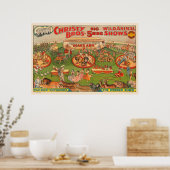 Vintag Christy Brothers Wild Animal Circus Poster (Küche)