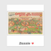 Vintag Christy Brothers Wild Animal Circus Poster Aufkleber (Blatt)