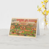 Vintag Christy Brothers Wild Animal Circus Poster Karte (Gelbe Blume)
