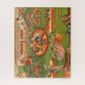 Vintag Christy Brothers Wild Animal Circus Poster Puzzle (Vertikal)
