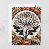 Vintag Chrysanthemen Postkarte (Vorne/Hinten)
