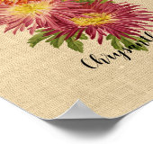 Vintag Chrysanthemum Botanical Poster (Ecke)