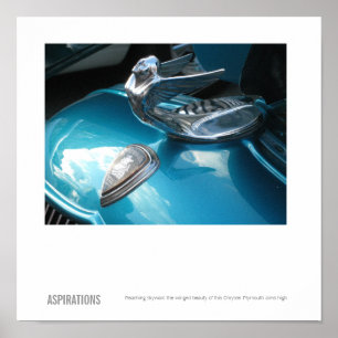 Vintag Chrysler Plymouth Hood Ornament Fotografie Poster