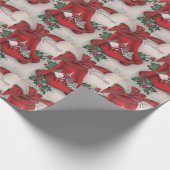 Vintag Church Bell Weihnachtsgrüße Geschenkpapier (Ecke)