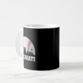 Vintag Cincinnati City Baseball Lover Men Wo Kaffeetasse (Vorderseite Links)