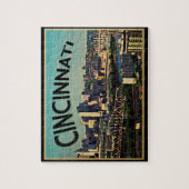 Vintag Cincinnati Skyline Puzzle (Vertikal)