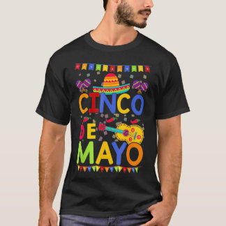 Vintag Cinco De Mayo Meico Guitar Funny  T-Shirt