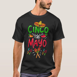 Vintag Cinco De Mayo Mexico Lasst uns Fiesta-Idee T-Shirt