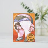Vintag Circus Acrobat Postkarte (Stehend Vorderseite)
