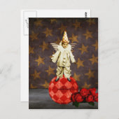 Vintag Circus Angel Clown Postkarte (Vorne/Hinten)