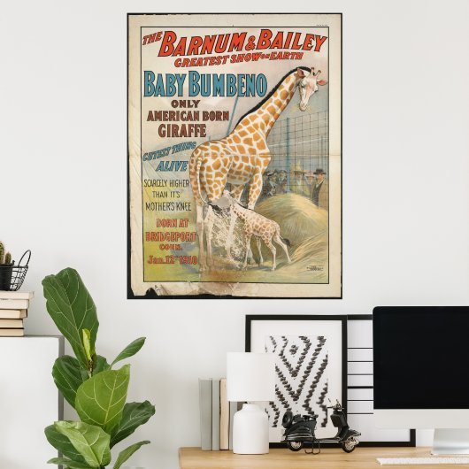 Vintag: Circus Barnum & Bailey - Poster (Heimbüro)