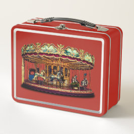 Vintag Circus Carousel Metall Brotdose
