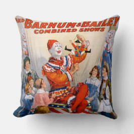 Vintag Circus Clown Show Kissen