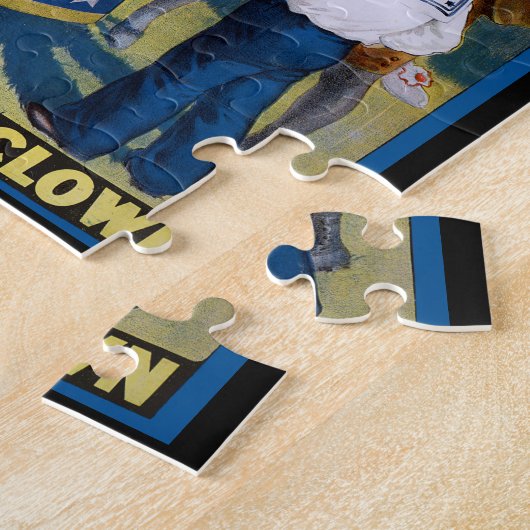 Vintag Circus Clown Show Puzzle (Seite)