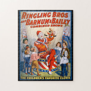Vintag Circus Clown Show Puzzle