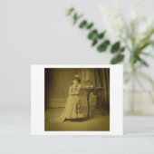 Vintag Circus Freak Woman Postkarte (Stehend Vorderseite)