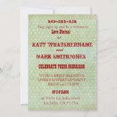 Vintag Circus Große Hochzeitseinladung Einladung (Rückseite)