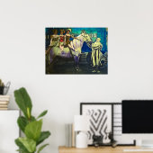 Vintag Circus Jack Clown und Drei Königinnen Poster (Heimbüro)