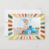 Vintag Circus Personalisiert Geburtstag Vielen Dan Dankeskarte (Rückseite)