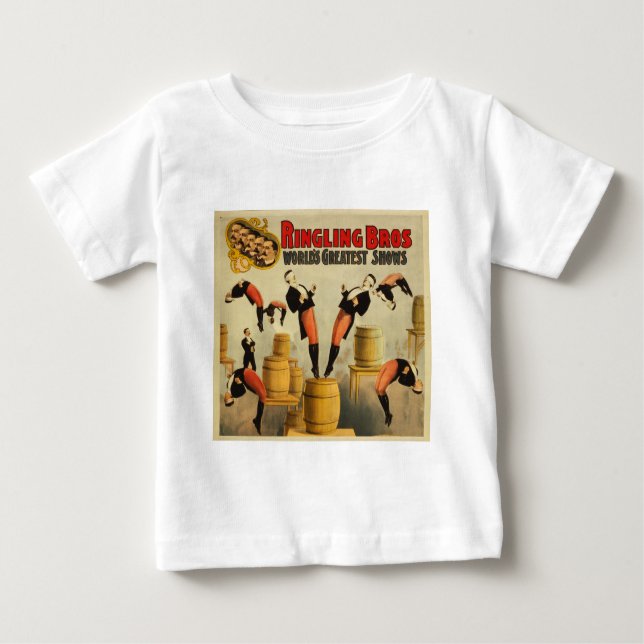 Vintag Circus Sideshow Poster Baby T-shirt (Vorderseite)