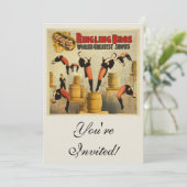 Vintag Circus Sideshow Poster Einladung (Stehend Vorderseite)