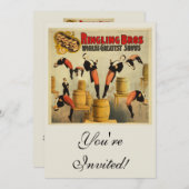 Vintag Circus Sideshow Poster Einladung (Vorne/Hinten)