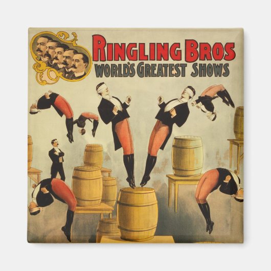 Vintag Circus Sideshow Poster Magnet (Vorne)