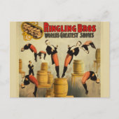 Vintag Circus Sideshow Poster Postkarte (Vorderseite)