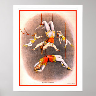 Vintag Circus Trapeze Performers Poster