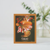 Vintag Cirio Cherries Italienisch Postkarte (Stehend Vorderseite)
