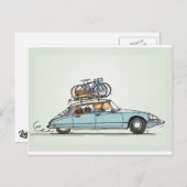 Vintag Citroën DS Postkarte (Vorne/Hinten)