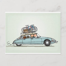 Vintag Citroën DS Postkarte