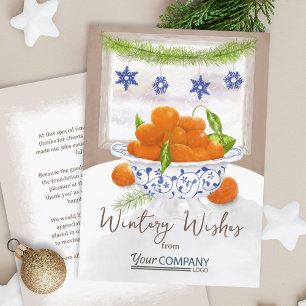 Vintag Citrus Christmas Orange Company Holiday Feiertagskarte