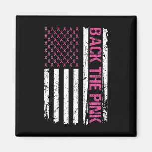 Vintag Ck The Pink American Flag Breast Cancer Aw Magnet