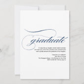 Vintag Class of 2025 Navy Blue Foto Abschluss Einladung (Rückseite)