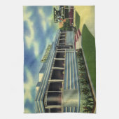 Vintag Classic 50er Retro Restaurant Pelican Diner Geschirrtuch (Vertikal)