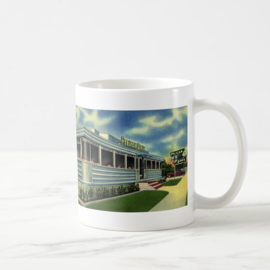 Vintag Classic 50er Retro Restaurant Pelican Diner Kaffeetasse (Rechts)