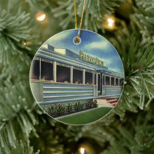 Vintag Classic 50er Retro Restaurant Pelican Diner Keramik Ornament