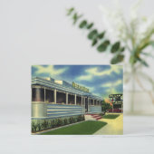 Vintag Classic 50er Retro Restaurant Pelican Diner Postkarte (Stehend Vorderseite)