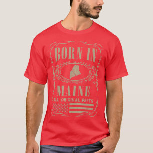 Vintag Classic America Landkarte US-Staaten Gebore T-Shirt