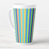 Vintag Classic Blue & Orange Regenbogenstreifen Milchtasse (Linke Ecke)
