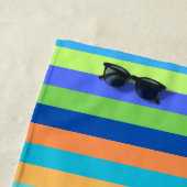 Vintag Classic Blue & Orange Regenbogenstreifen Strandtuch (Beispiel)