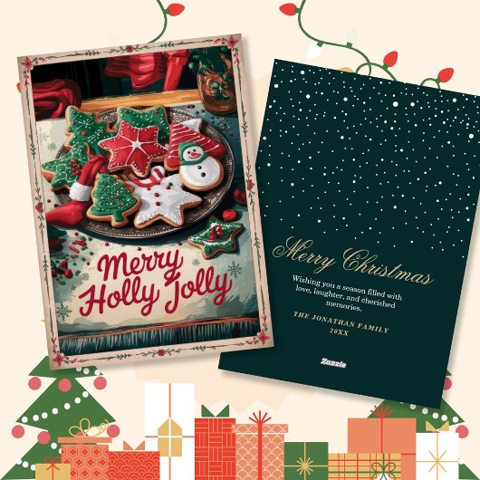 Vintag Classic Candy Cane Weihnachtsgrüße Feiertagskarte