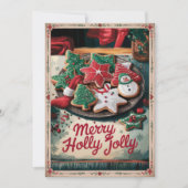 Vintag Classic Candy Cane Weihnachtsgrüße Feiertagskarte (Vorderseite)