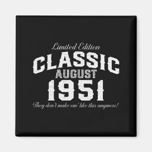 Vintag Classic Car 1951 70. Geburtstag Magnet